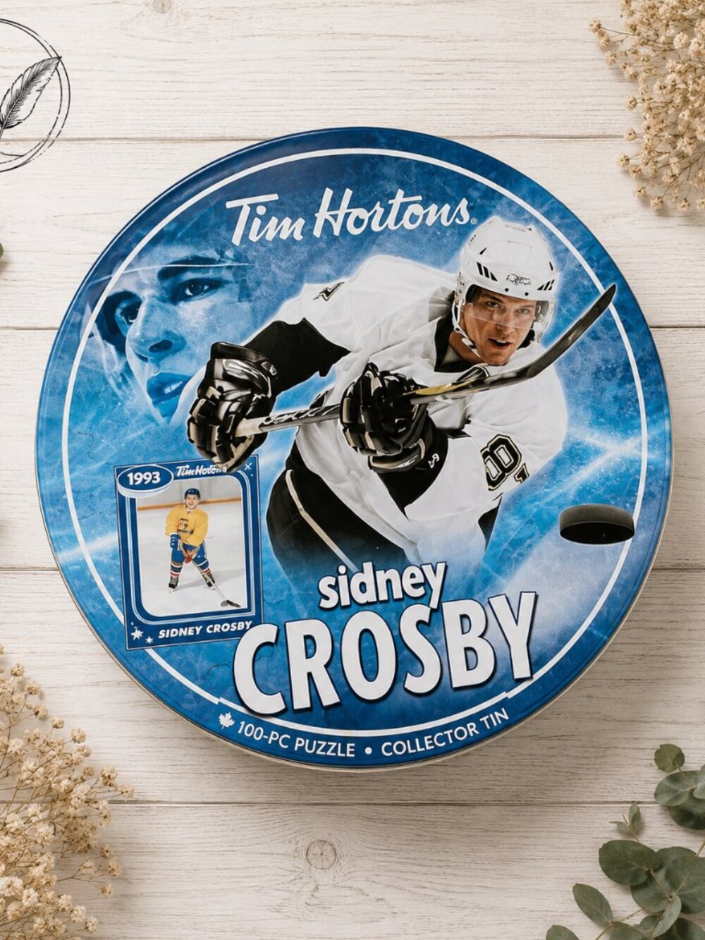 2009 Tim Hortons Sidney Crosby 100-Pc Puzzle Collector Tin Complete